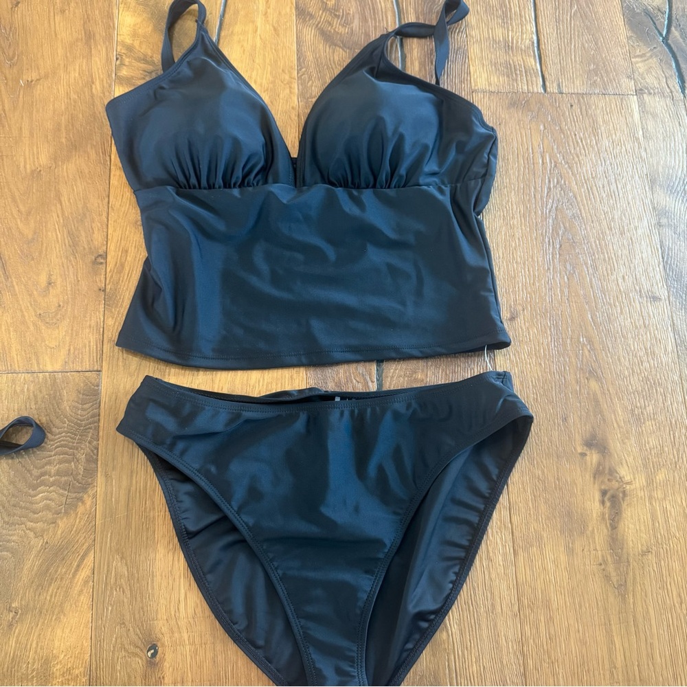Tahari Black Bikini Swimwear Set
